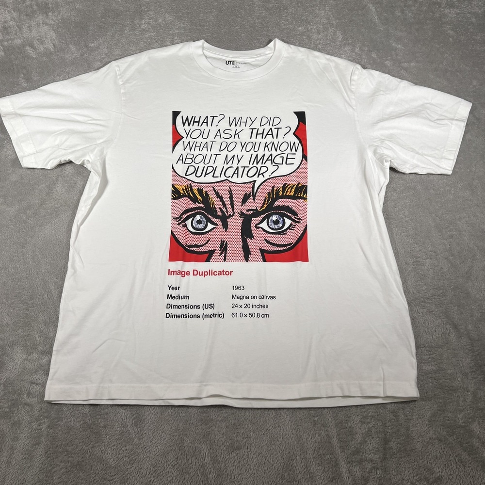 Roy Lichtenstein x‎ Uniqlo Tee Mens XL White Image Duplicator UT Pop Art